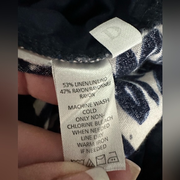 Loft Wide Leg Linen Crop Pants, Size 10 - Picture 4 of 5